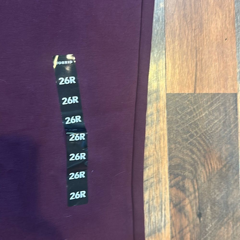 Torrid wine colored Trousers 26R (5235) NWT - Picture 2 of 5